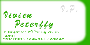 vivien peterffy business card